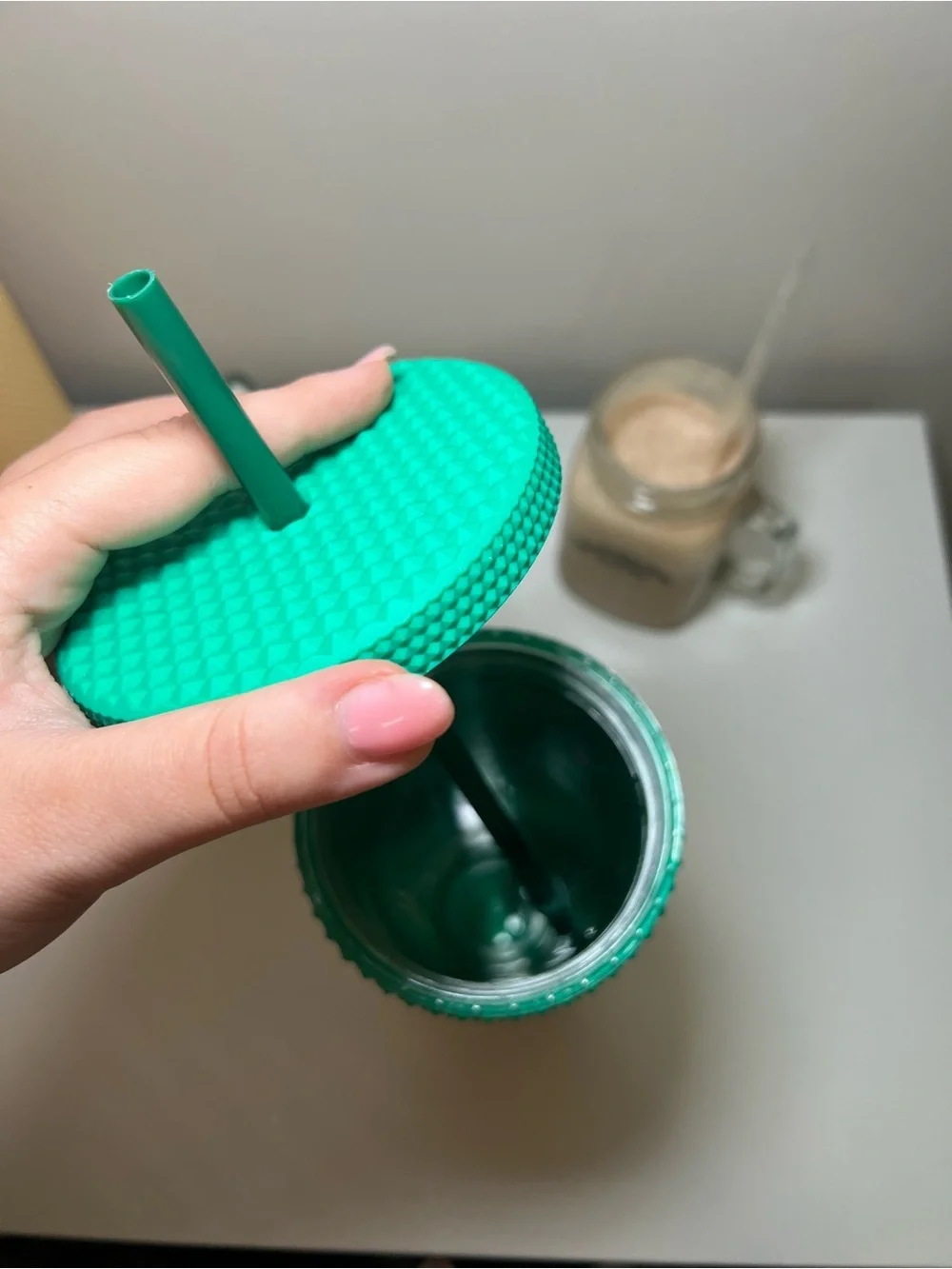 Textured Ombré Reusable Tumbler with Straw - Turquoise to Orange